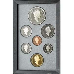 Kanada, oryginalny set monet 1990 w etui i plastikowym pudełku, PROOF, Ottawa