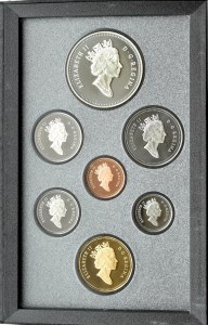 Canada, original 1990 coin set in case and plastic box, PROOF, Ottawa