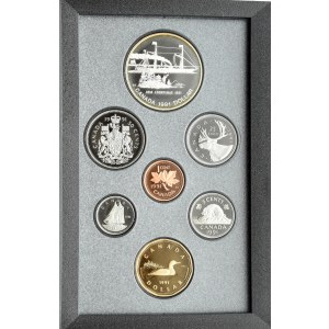 Kanada, oryginalny set monet 1991 w etui i plastikowym pudełku, PROOF, Ottawa