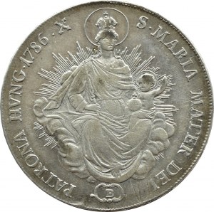 Hungary, Joseph II Habsburg, thaler 1786 B, Kremnica