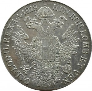 Austria, Franz I Habsburg, thaler 1818 B, Kremnica