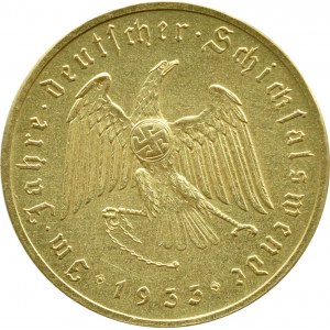 Niemcy, III Rzesza, medal Adolf Hitler, 1933, Prussische Staatsmuenze, złoto 750, EKSTREMALNIE RZADKI!