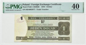 PRL, PeWeX, 1 dolar 1979, seria HD, PMG 40