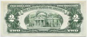 USA, T. Jefferson, $2 1928 G, D series, red stamp, RARE