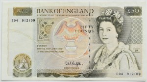 United Kingdom, Elizabeth II/Sir Ch. Wren, £50 (1991-1993), Kentfield signature