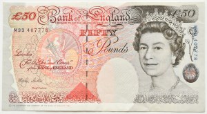 United Kingdom, Elizabeth II/Houblon, £50 (1999-2003), Lowther signature
