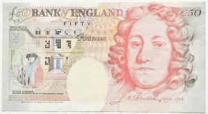 United Kingdom, Elizabeth II/Houblon, £50 (1999-2003), Lowther signature