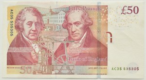 United Kingdom, Elizabeth II/Boulton&Watt, £50 2011, Salmon signature