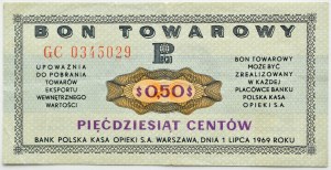 PRL, PeWeX, 50 cents 1969, GC series