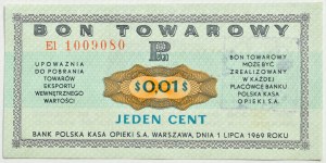 PRL, PeWeX, 1 cent 1969, El series