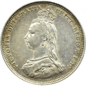 Spojené království, Victoria, Shilling 1887, London