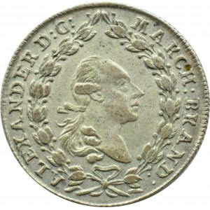 Niemcy, Brandenburgia-Ansbach, margrabia Aleksander, 20 krajcarów 1787 KB, Bayerruth