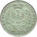 Niemcy, Brandenburgia-Ansbach, margrabia Aleksander, 20 krajcarów 1787 KB, Bayerruth
