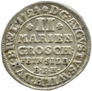 Germany, Brunswick-Wolfenbüttel, August Wilhelm, 2 Mariengrosch 1724 EPH, RARE ANNIVERSARY