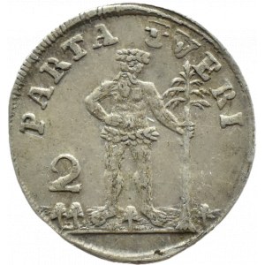Niemcy, Brunszwik-Wolfenbüttel, August Wilhelm, 2 Mariengrosch 1724 EPH, RZADKI ROCZNIK