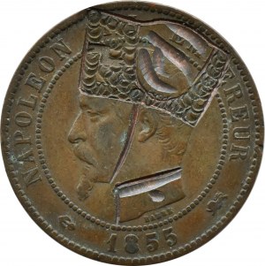 France-Emperor, Napoleon III Bonaparte, 10 centimes 1855 D, Lyon, REDACTED