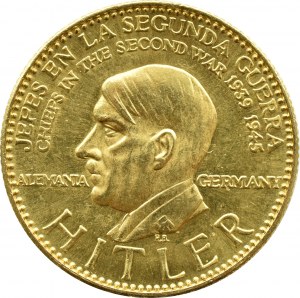 Wenezuela, Przywódcy II Wojny Światowej - Adolf Hitler, medal z 1957 roku, złoto