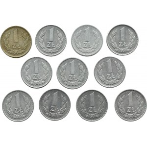 PRL, lot 1 złoty 1949-1972, Kremnica/Warszawa, RZADKIE ROCZNIKI