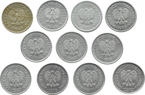 PRL, lot 1 gold 1949-1972, Kremnica/Warsaw, RARE ANNUALS