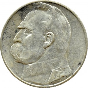 II RP, Józef Piłsudski, 5 złotych 1938, Warszawa