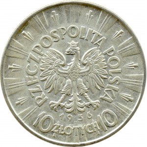 II RP, Józef Piłsudski 10 złotych 1936, Warszawa