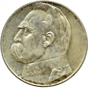 II RP, Józef Piłsudski, 5 złotych 1938, Warszawa, PIĘKNE