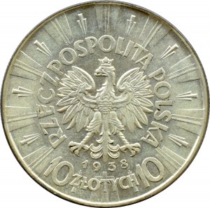 II RP, Jozef Pilsudski, 10 zloty 1938, Warsaw