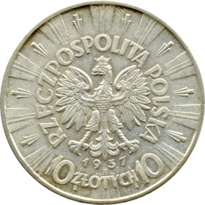 II RP, Jozef Pilsudski, 10 zloty 1937, Warsaw