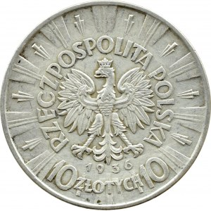 II RP, Józef Piłsudski 10 złotych 1936, Warszawa