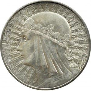 II RP, Głowa Kobiety, 10 złotych 1933, Warszawa