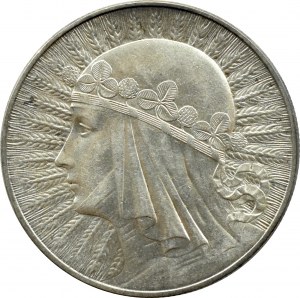 II RP, Głowa Kobiety, 10 złotych 1933, Warszawa