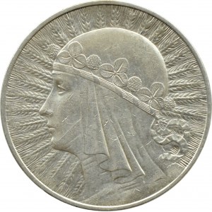 II RP, Głowa Kobiety, 10 złotych 1933, Warszawa