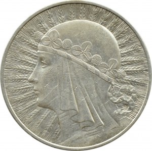 II RP, Głowa Kobiety, 10 złotych 1933, Warszawa