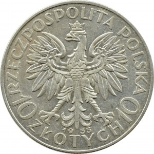 II RP, Głowa Kobiety, 10 złotych 1933, Warszawa