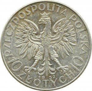 II RP, Głowa Kobiety, 10 złotych 1932, Warszawa