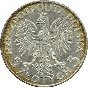 II RP, Głowa Kobiety, 5 złotych 1933, Warszawa