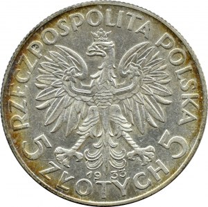 II RP, Głowa Kobiety, 5 złotych 1933, Warszawa