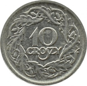 II RP, 10 pennies 1923, Warsaw, RARE VARIETY