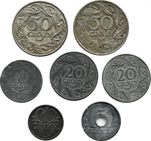 General Government, set of pennies 1923-1939, Warsaw.
