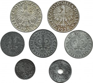 General Government, set of pennies 1923-1939, Warsaw.