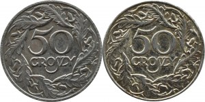 General Government, lot of 50 groszy 1938, Warsaw, TWO VARIES (1)