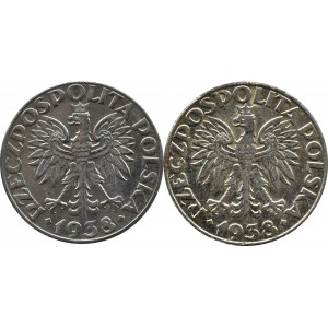 Generalna Gubernia, lot 50 groszy 1938, Warszawa, DWIE ODMIANY (1)
