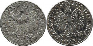 General Government, lot of 50 pennies 1938, Warsaw, TWO VARIES (2)