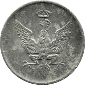 Kingdom of Poland, 1 fenig 1918 FF, Stuttgart, rare variety minted with the stamp of the year 1917