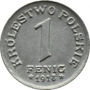 Kingdom of Poland, 1 fenig 1918 FF, Stuttgart