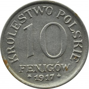 Kingdom of Poland, 10 fenig 1917, Stuttgart, REVENUE DEPOSIT