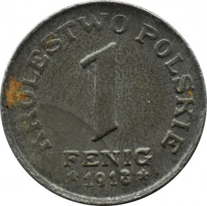 Kingdom of Poland, 1 fenig 1918 FF, Stuttgart