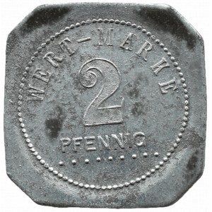 Pomorze, Obóz Jeniecki Tuchel (Tuchola), 2 fenigi bez daty, cynk