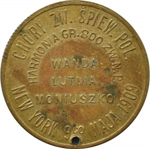 Poland/USA, F. Chopin, Centennial Jubilee medal, New York May 9, 1909