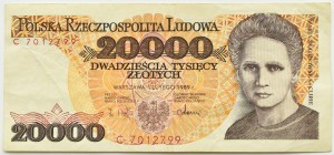People's Republic of Poland, M. Skłodowska-Curie, 20,000 gold 1989, series C